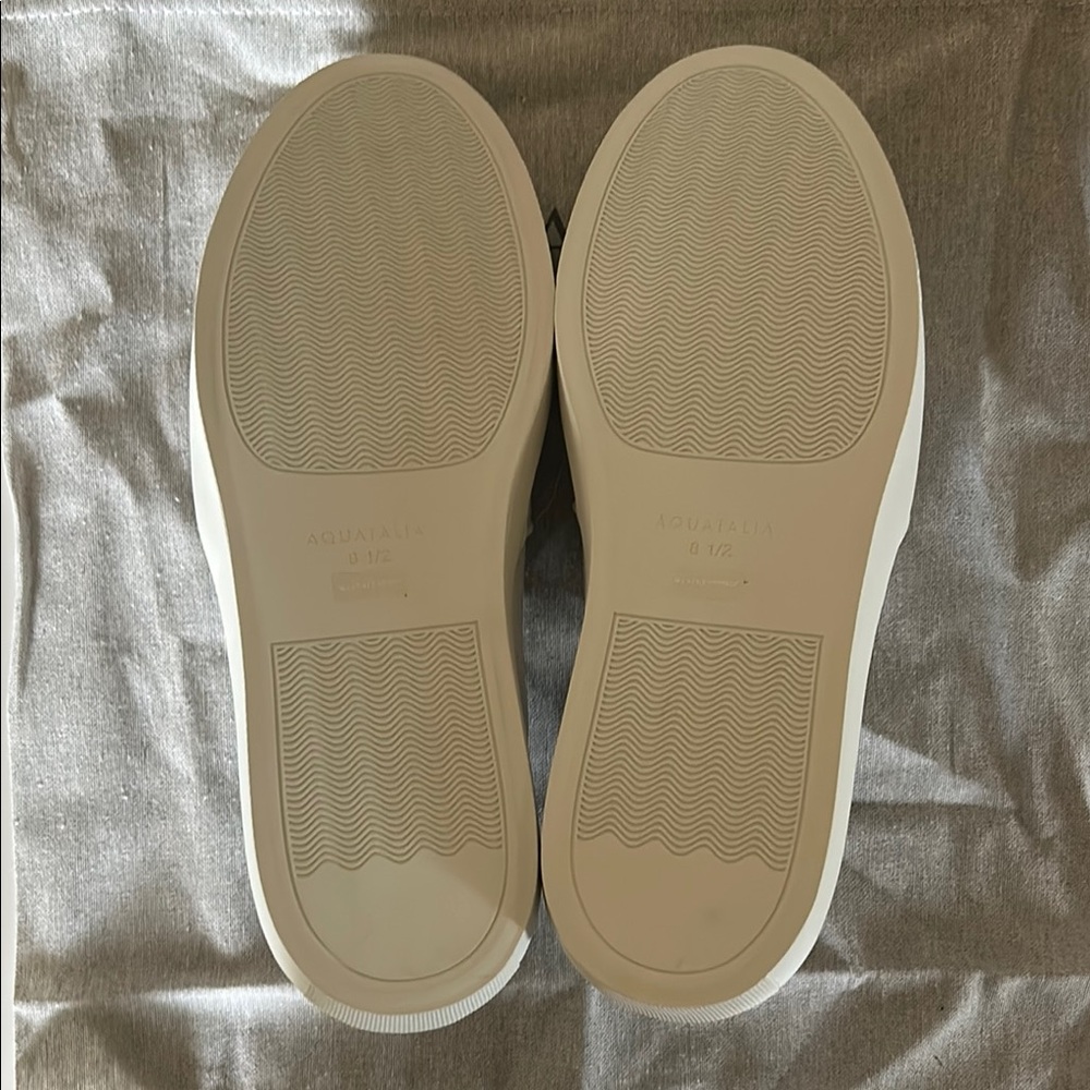 Aquatalia Men's White Slip-On Shoes made in Italy , full leather . - Picture 2 of 6
